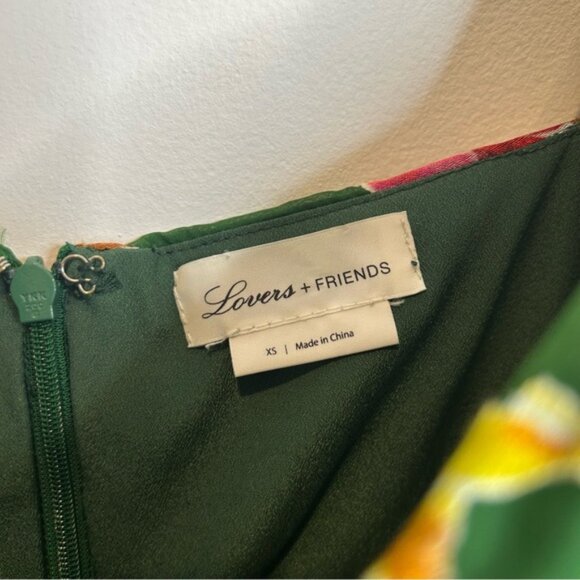 Lovers and Friends Marcella Long Sleeve Mini Dress in Jade Floral Green - Picture 5 of 7